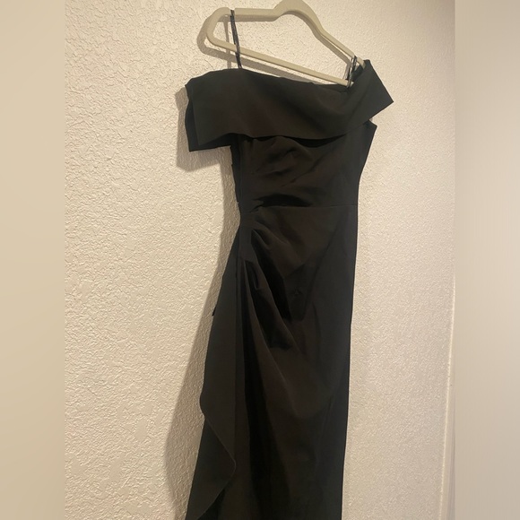 Vince Camuto Black Evening Dress with side slit - Picture 4 of 8